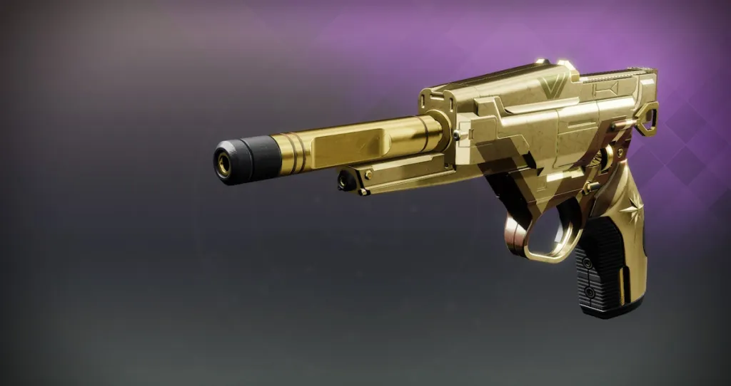 Unfall, uma arma de foguete inspirada em Drang com o logotipo Vanguard.