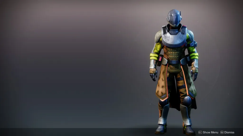 Um Warlock vestido com a armadura Smoke Jumper em Destiny 2.