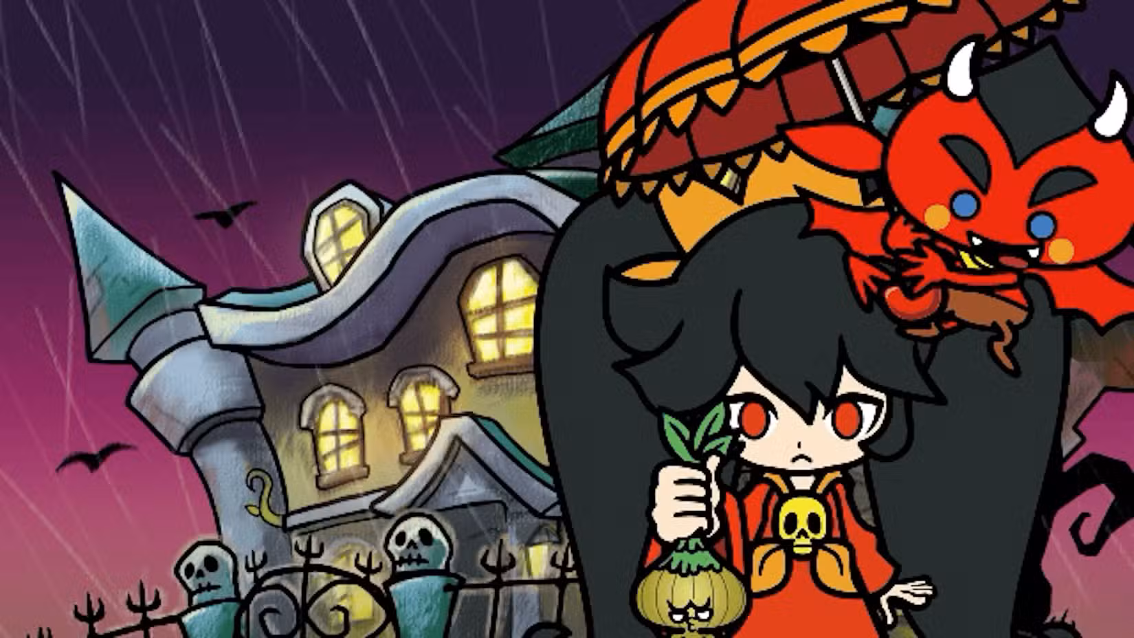 Arte de Ashley do WarioWare com Imp no ombro
