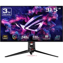 32" Monitor de jogos Asus ROG Swift 4K 240 Hz QD-OLED