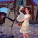 Segurando um ganso no Disney Dreamlight Valley