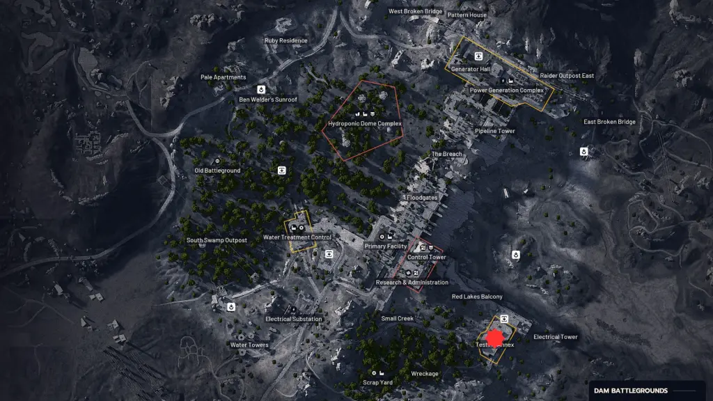Localização de testes e construção de anexos em ARC Raiders