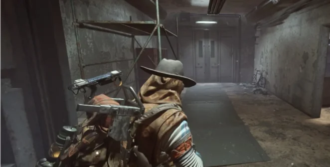 Jogador na frente de uma porta em ARC Raiders