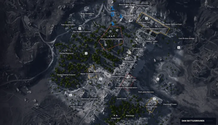 Locais de dispositivos EMP e interruptores de energia em ARC Raiders