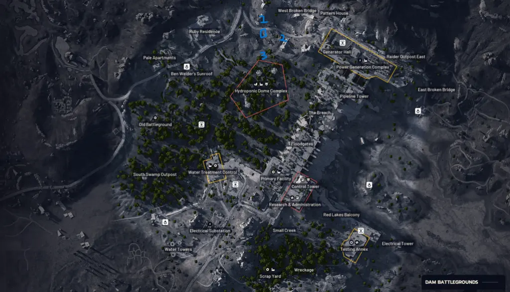 Locais de dispositivos EMP e interruptores de energia em ARC Raiders