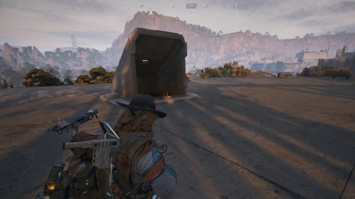 Jogador mirando em uma escotilha em ARC Raiders