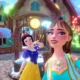 Tirando uma selfie com a Branca de Neve no Disney Dreamlight Valley