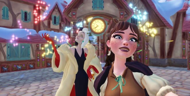 Tirando uma foto com Cruella no Disney Dreamlight Valley