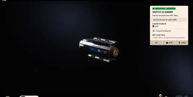 Um scanner de pomo em ARC Raiders.