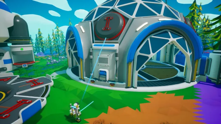 Uma cúpula em Astroneer