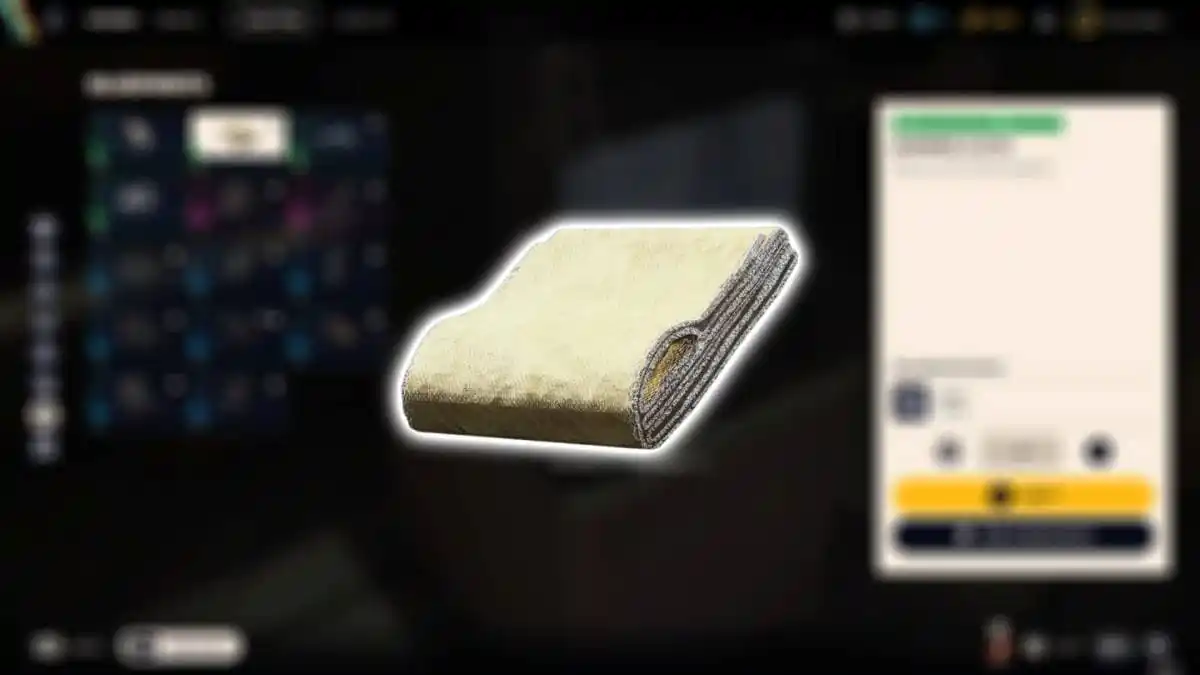 Item de tecido durável em ARC Raiders sobreposto a uma imagem da estação de trabalho Refiner.