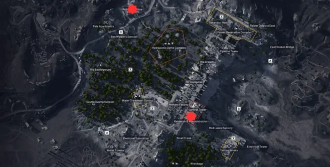 Dam Battlegrounds Principais áreas em ARC Raiders