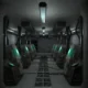 A sala das cápsulas em Amanda, a Aventureira 3