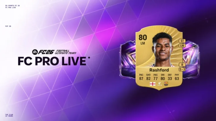 Cartão base de Marcus Rashford no FC 26 Ultimate Team