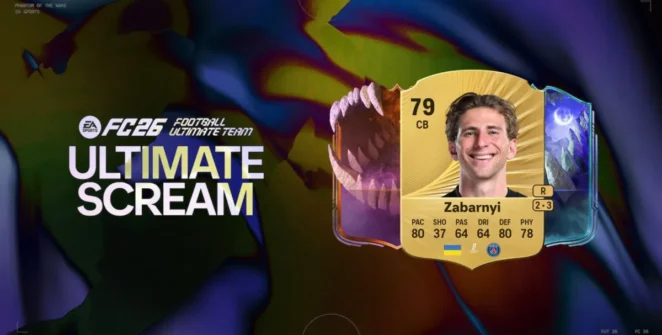 Cartão Ultimate Team de Zabarnyi no FC 26