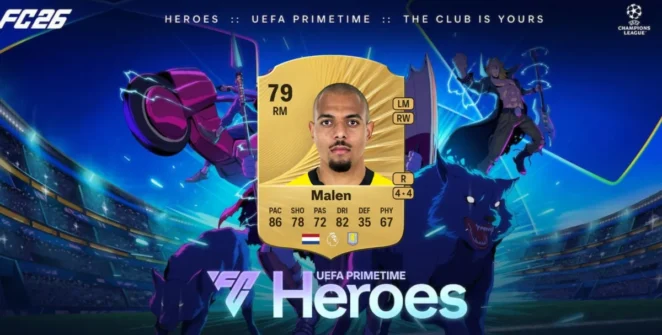 Cartão base de Donyell Malen no FC 26 Ultimate Team