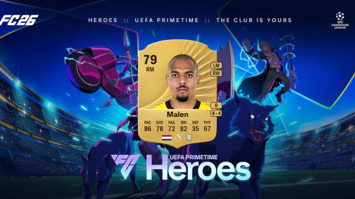 Cartão base de Donyell Malen no FC 26 Ultimate Team