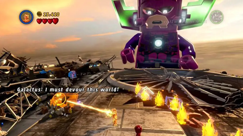 Galactus como um Lego gigante