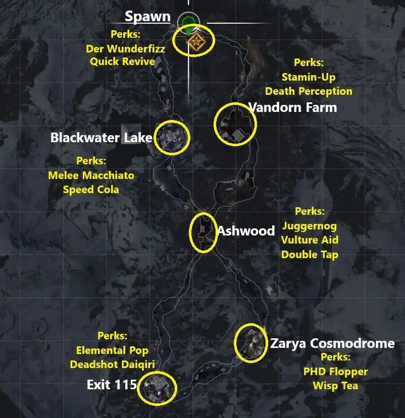 Localização do mapa de Cinzas dos Amaldiçoados