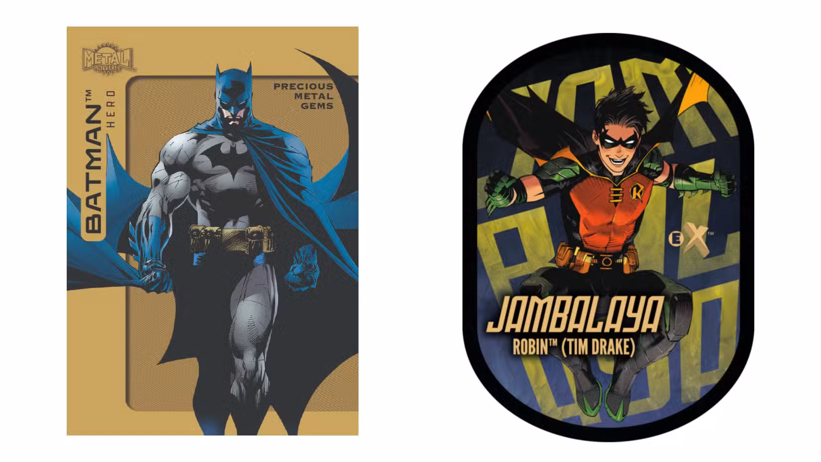 cartas de batman e robin do baralho superior.