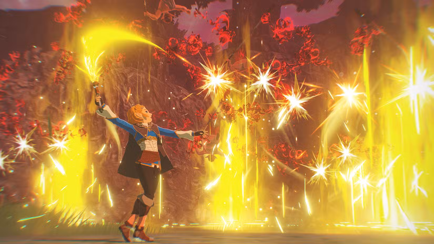 Zelda lança ataques leves em Hyrule Warriors: Age of Imprisonment.