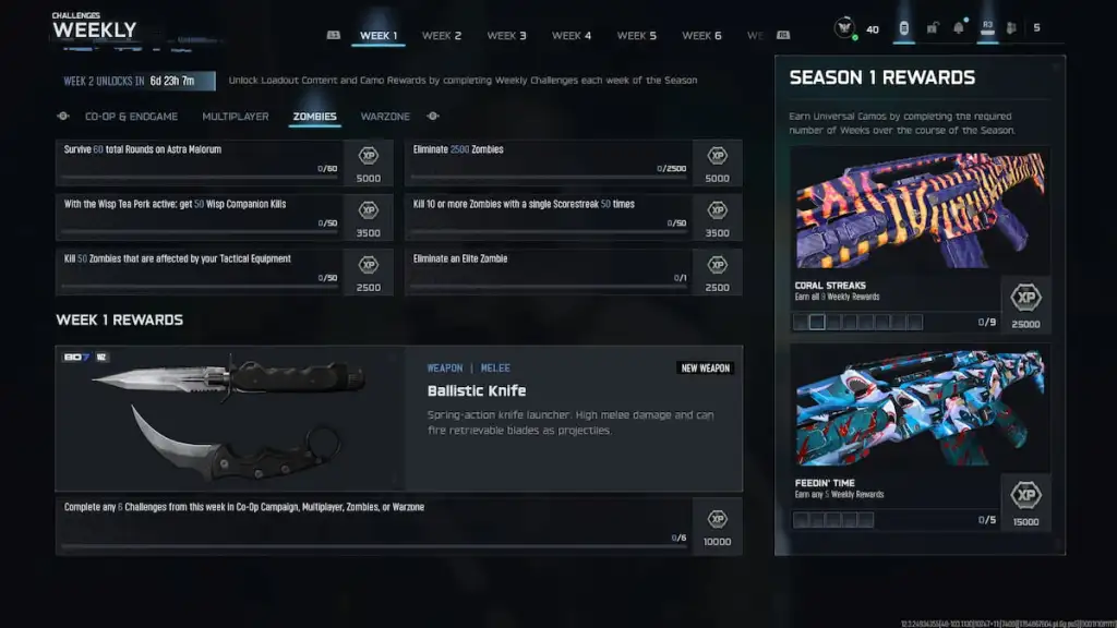 BO7 semana um desafia a primeira temporada