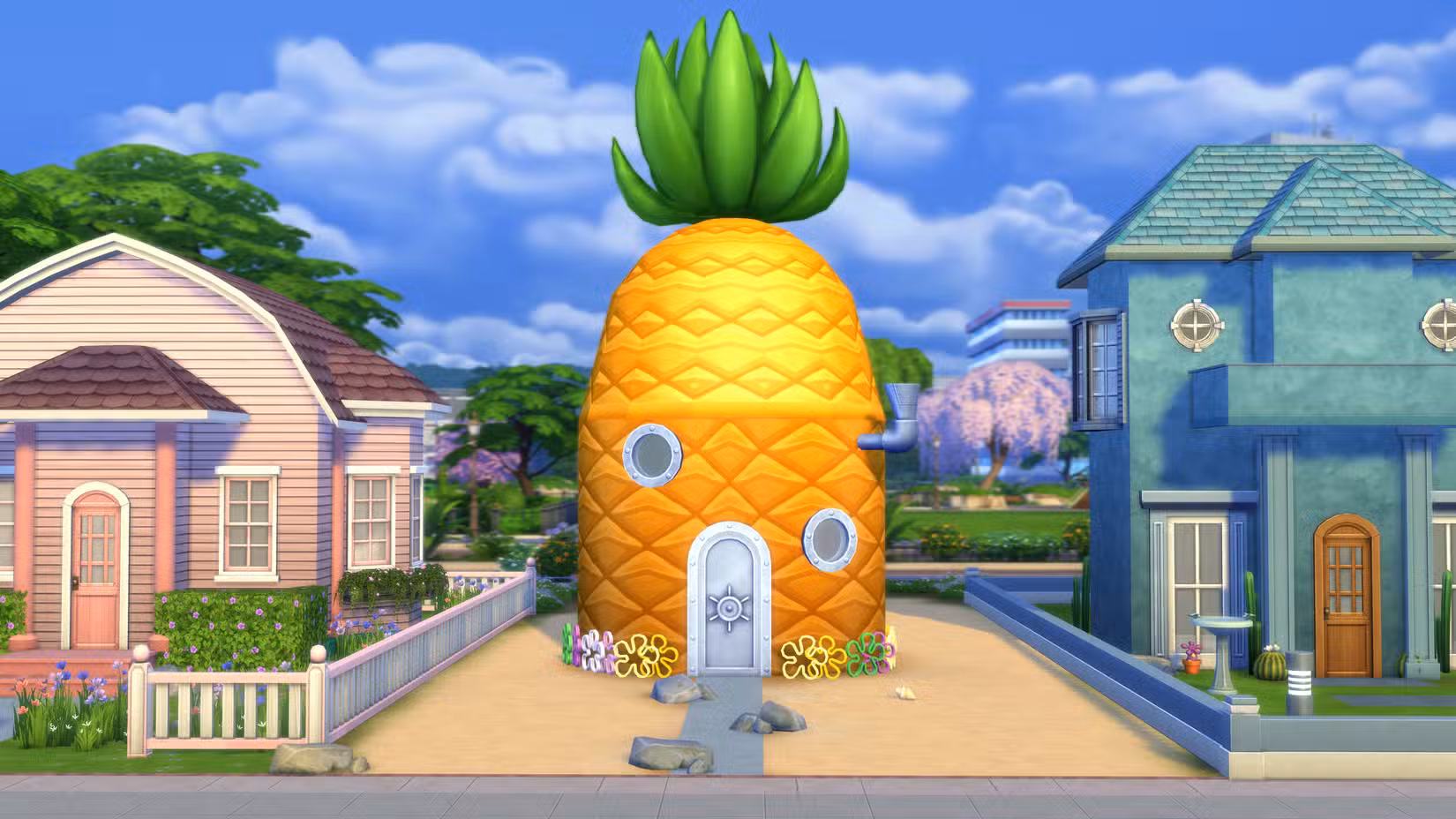 Kit da Casa do Bob Esponja mostrando uma recriação de sua casa de abacaxi no jogo