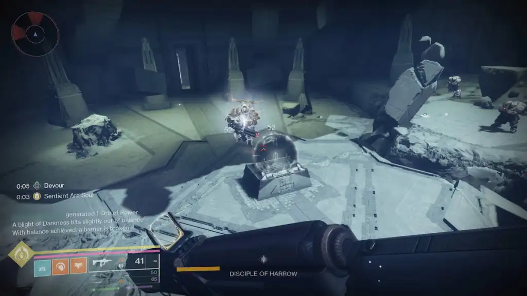 O Discípulo de Harrow sem seu último escudo em Destiny 2 Renegades