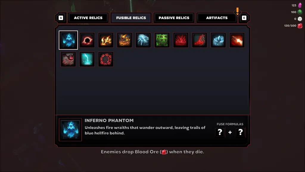 Receita de Relíquia Fusível em Night Swarm
