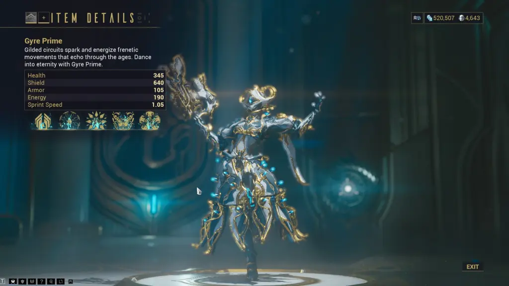 Gyre Prime no Warframe