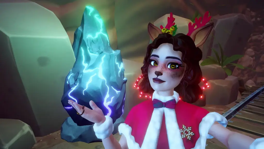 Rocha de cristal Vitalys no vale do Dreamlight da Disney