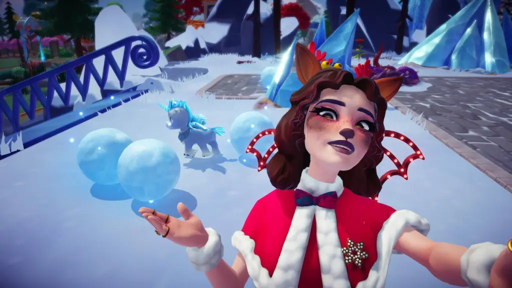 Bolas de neve no Disney Dreamlight Valley