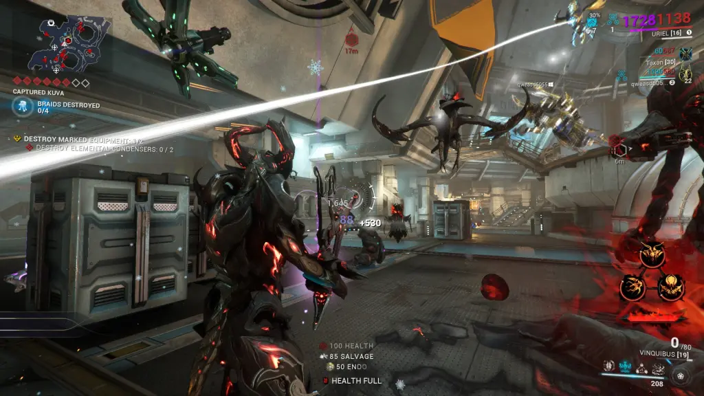 Uriel em ação no Warframe