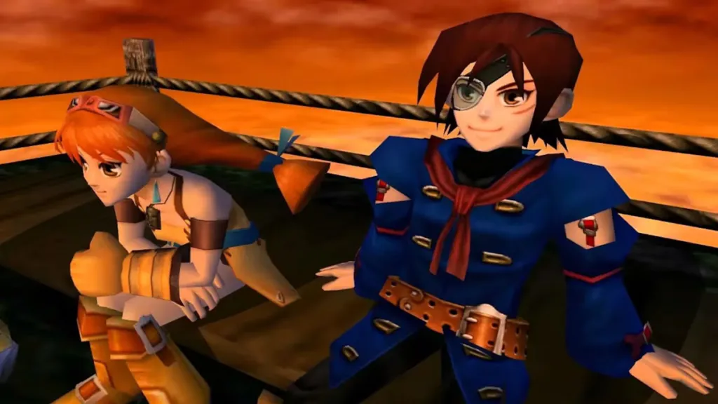 Vyse e Aika em Céus de Arcadai