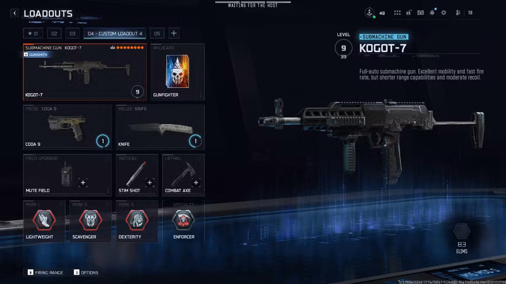 O Kogot-7 em Black Ops 7 com a classe listada neste guia.