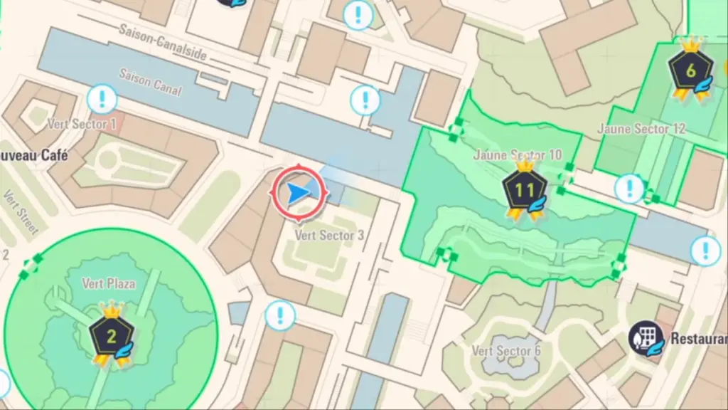 Localização das crianças em Legends ZA