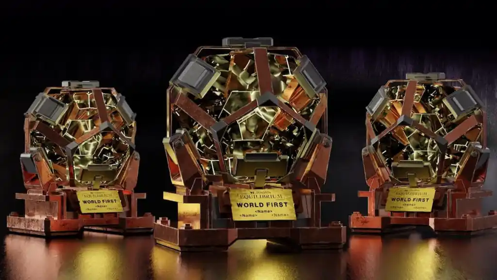 Troféus da primeira corrida mundial da masmorra Equilibrium de Destiny 2