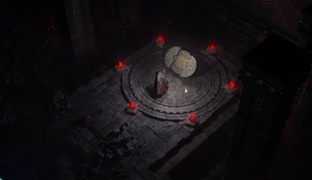 Console no Templo no Path of Exile 2