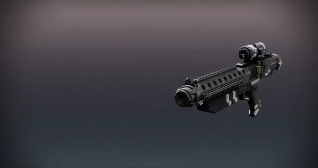Ideal zeloso, um rifle blaster inspirado em Stormtrooper na masmorra Equilibrium de Destiny 2.