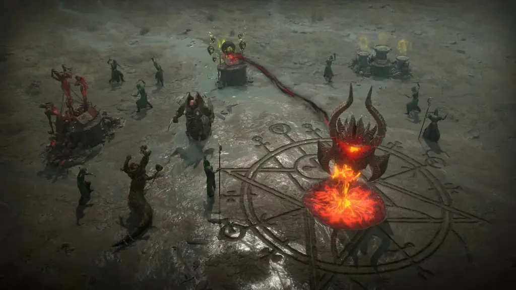 Invocando Altar para Azmodan em Diablo 4