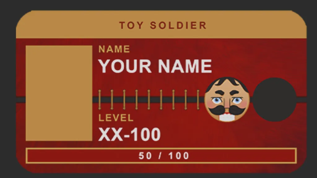 cartão de identificação de soldado de brinquedo em phasmophobia