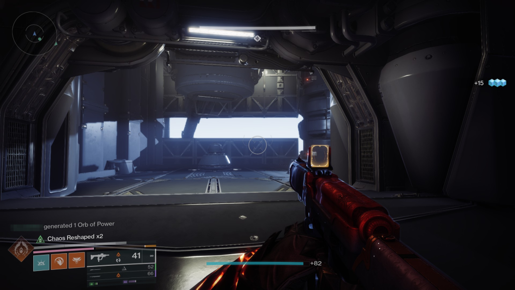 O primeiro colecionável na masmorra Equilibrium em Destiny 2, localizada dentro da nave após o segundo encontro.