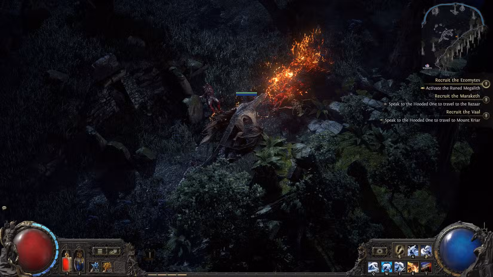 Uma captura de tela do Path of Exile 2 mostrando a forma Wyvern