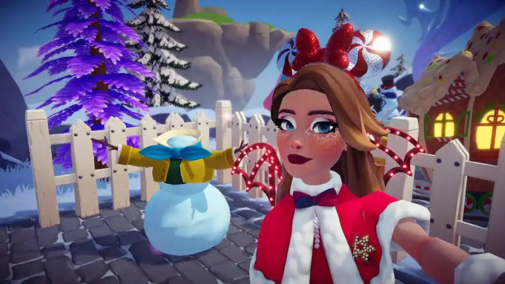Construindo boneco de neve no Disney Dreamlight Valley
