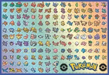 Quebra-cabeça de gráfico de Pokémon de pixel retrô da Buffalo Games