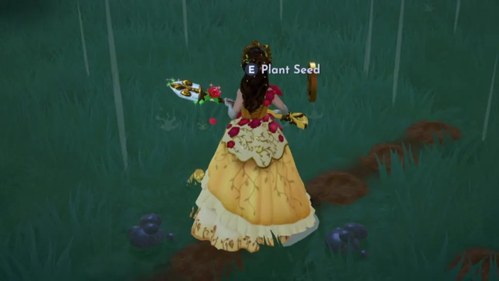 Procurando seixos no Disney Dreamlight Valley