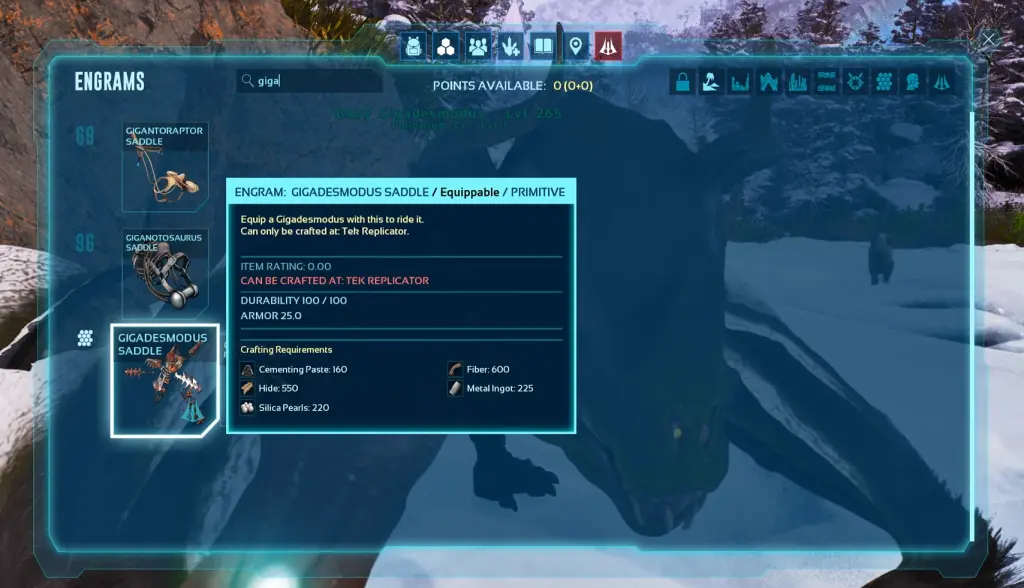Montagem Gigadesmodus em ARK Survival Ascended