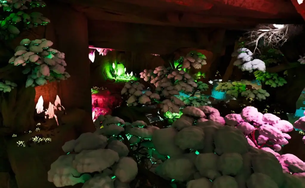 Caverna de gemas brilhantes