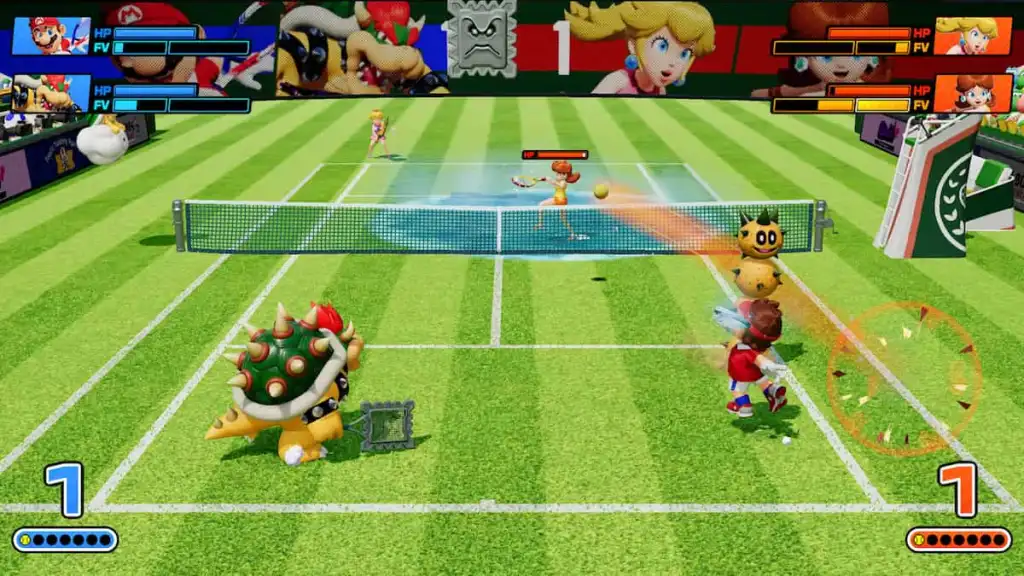 Captura de tela do jogo Mario Tennis Fever