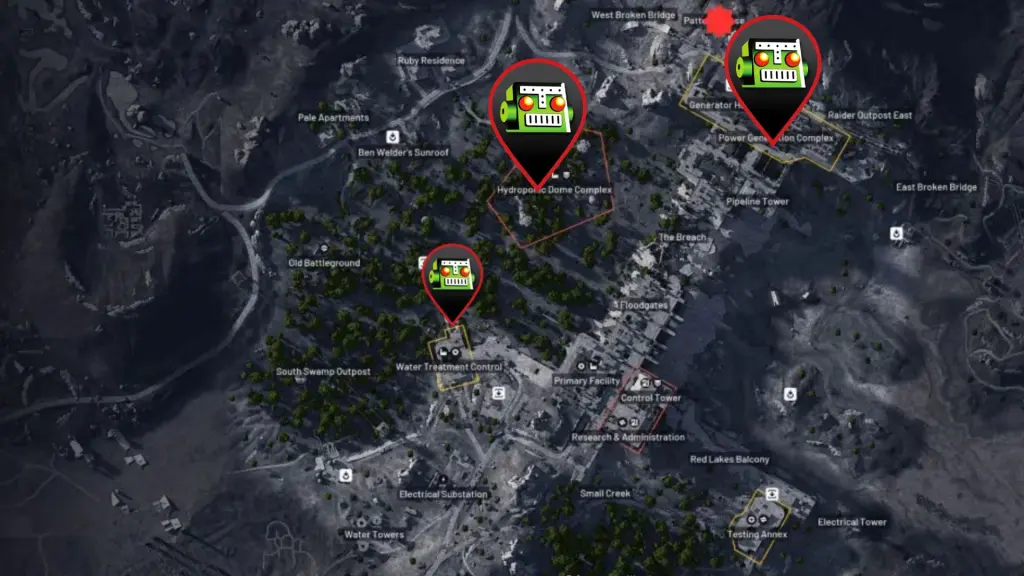 Localização das bobinas de resfriamento em ARC Raiders